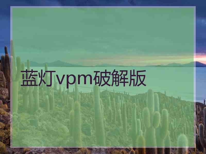 蓝灯vpm破解版