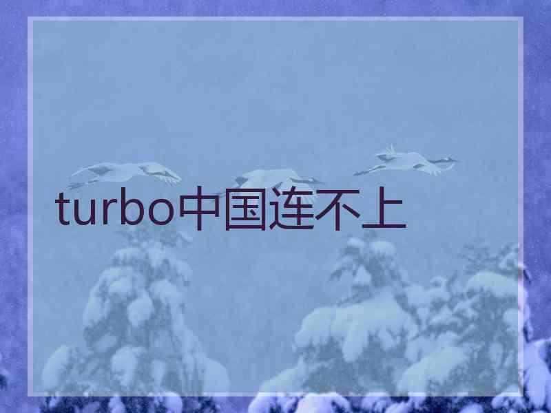 turbo中国连不上