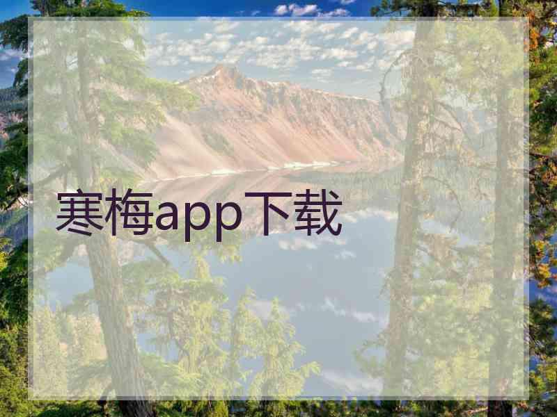 寒梅app下载