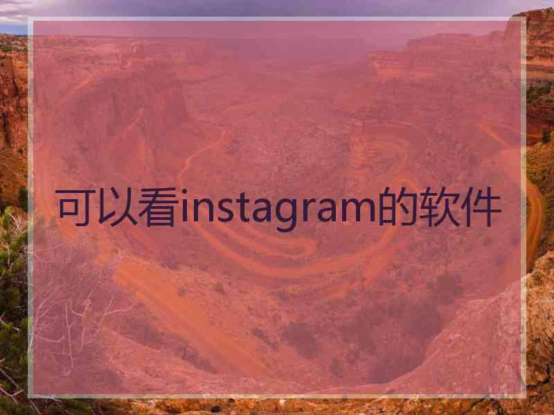 可以看instagram的软件