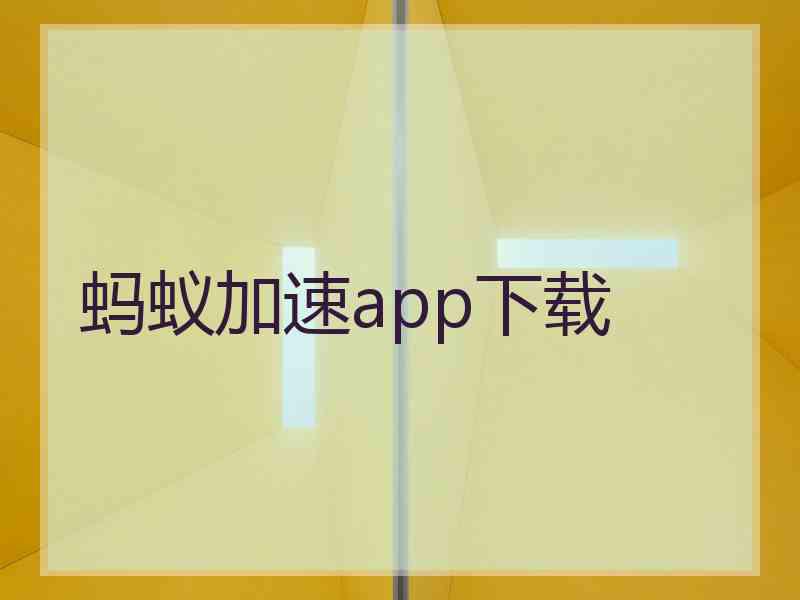 蚂蚁加速app下载