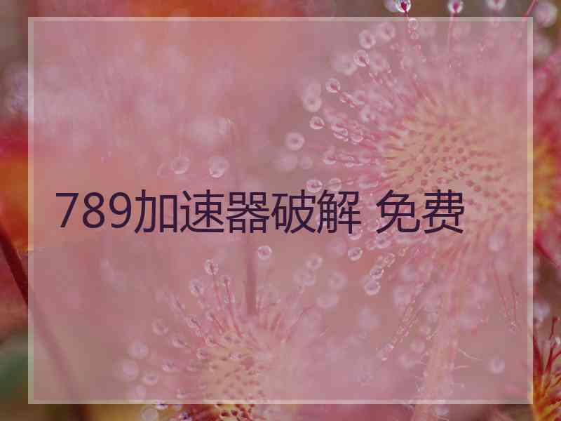 789加速器破解 免费