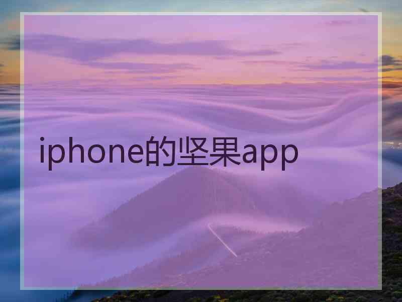 iphone的坚果app