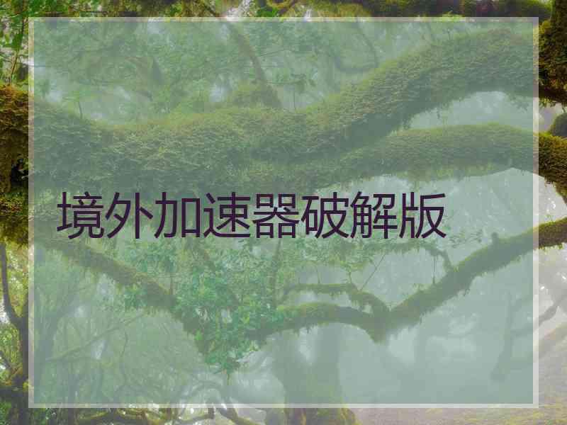 境外加速器破解版