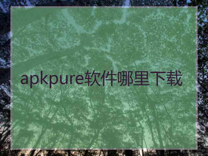 apkpure软件哪里下载