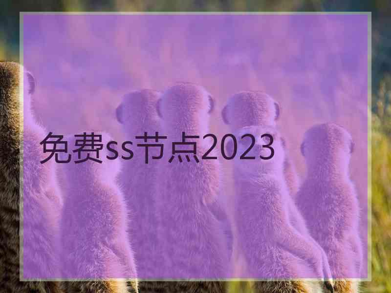 免费ss节点2023